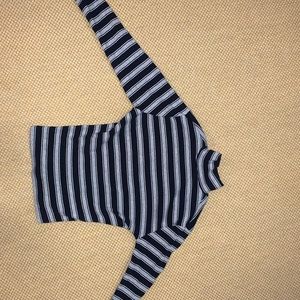 Striped turtle neck